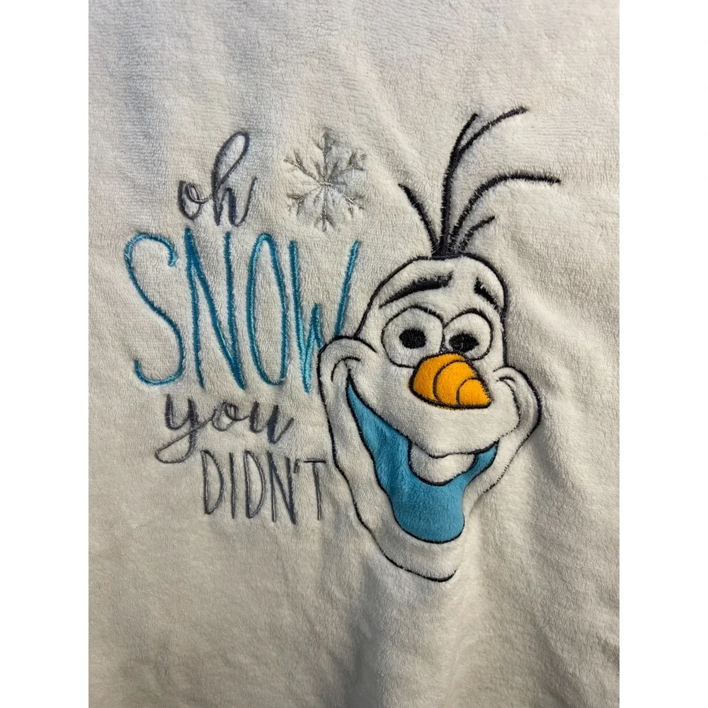 Disney SZ L 12-14 Ladies Olaf Pajama Top Arctic White - Picture 5 of 5
